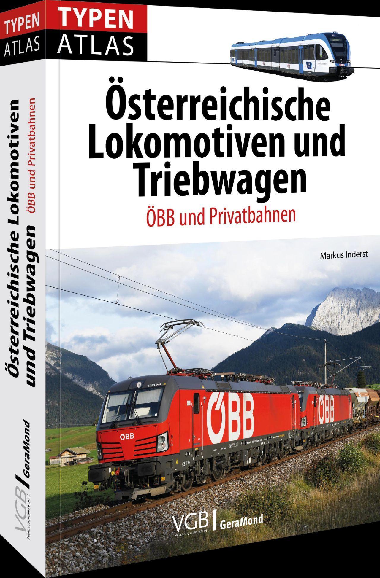 Vorderes Coverbild Typenatlas Österreichische Lokomotiven und Triebwagen