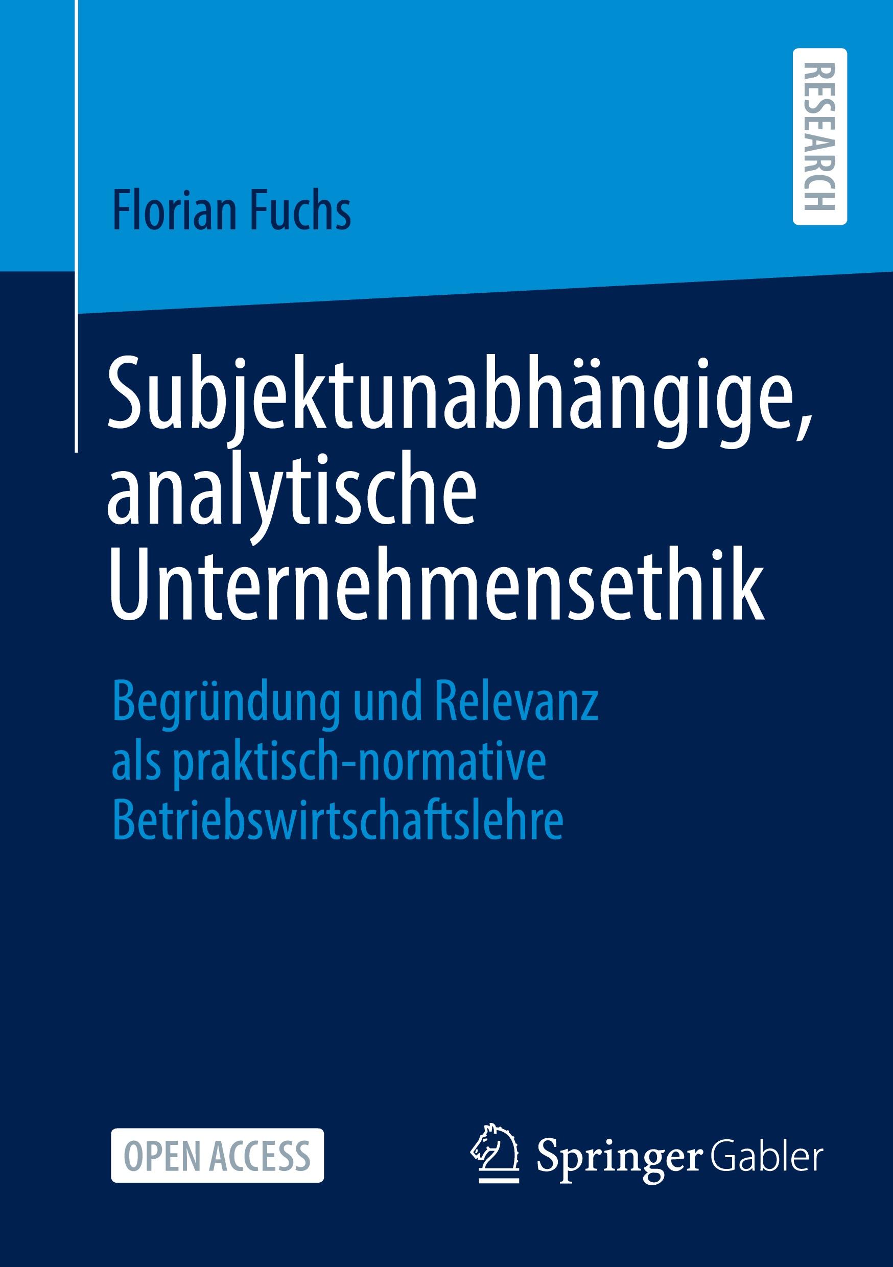 Vorderes Coverbild Subjektunabhängige, analytische Unternehmensethik