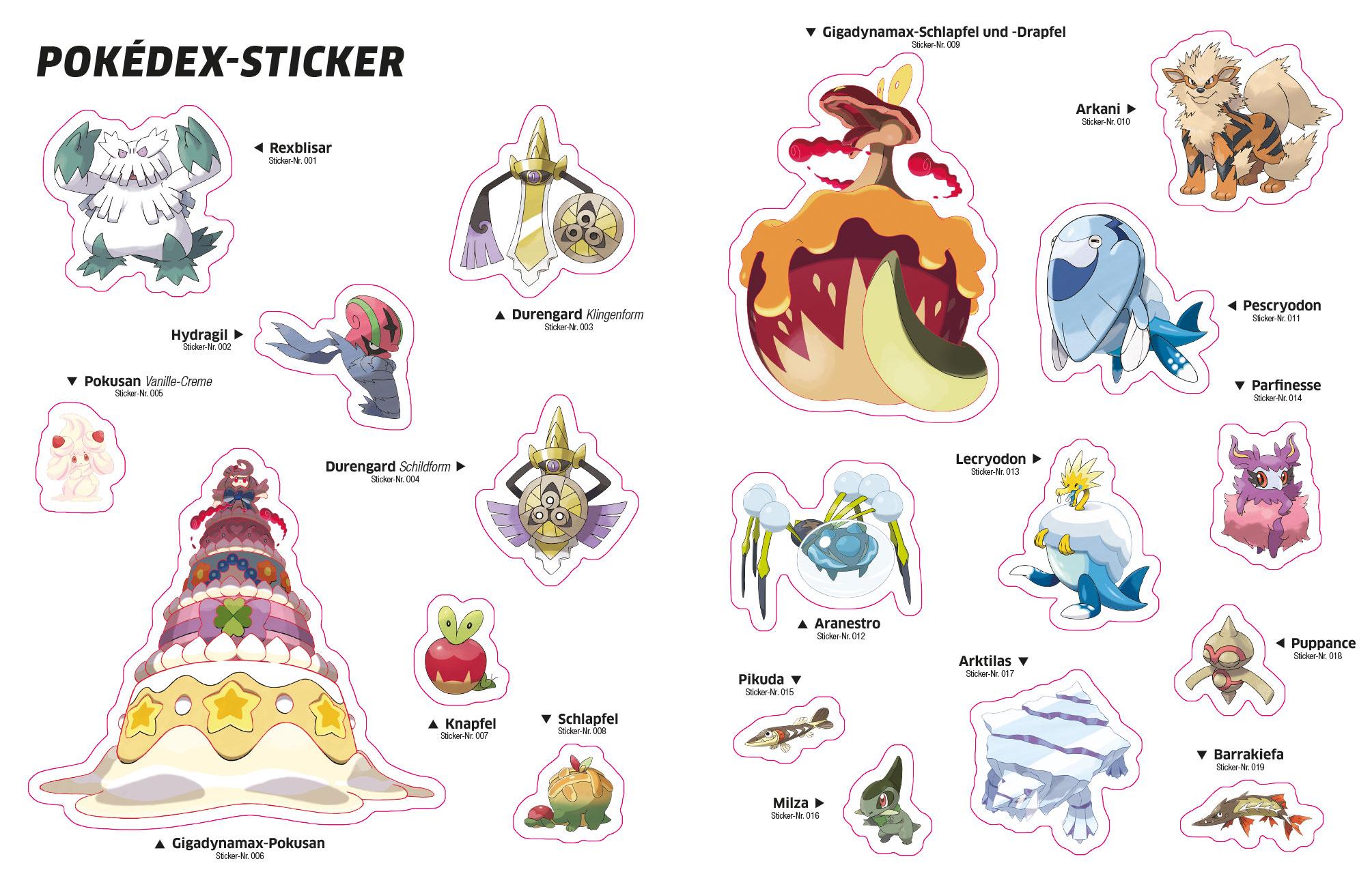 Beispielinhalt (Bild) Pokémon: Das ultimative Stickerbuch: Galar-Region