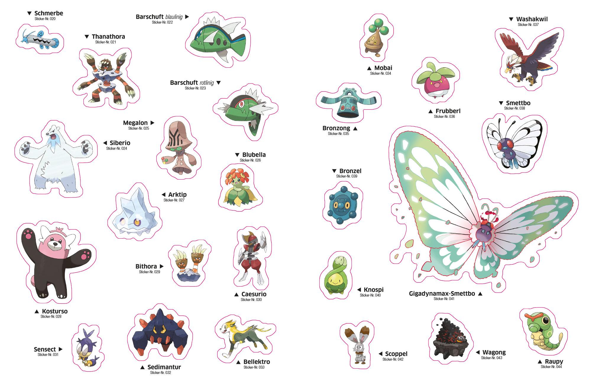 Beispielinhalt (Bild) Pokémon: Das ultimative Stickerbuch: Galar-Region