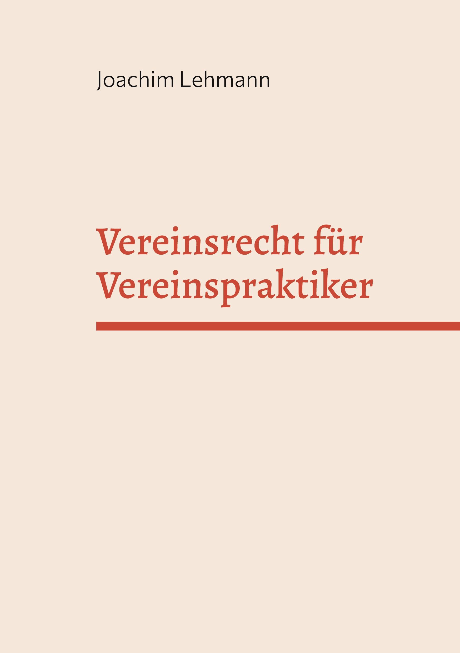 Vorderes Coverbild Vereinsrecht für Vereinspraktiker