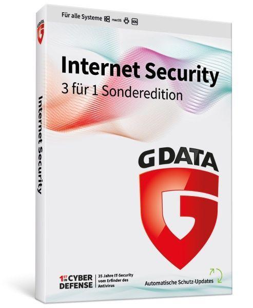 Vorderes Coverbild G DATA Internet Security 3 für 1