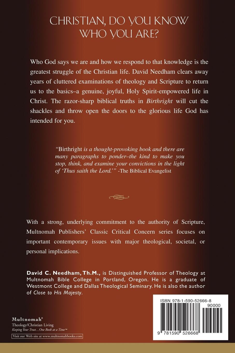 Rückseitencover Birthright