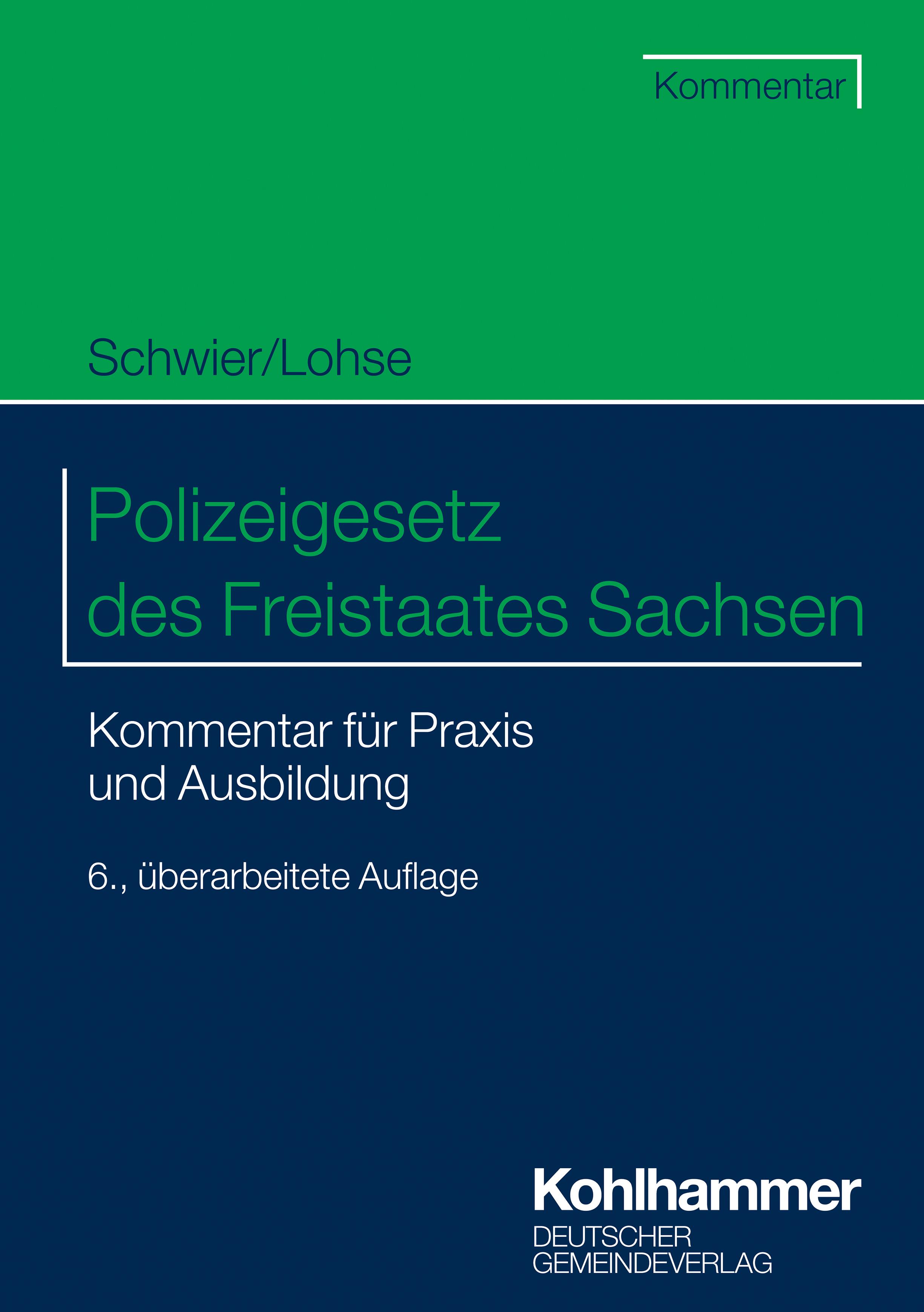 Vorderes Coverbild Sächsisches Polizeivollzugsdienstgesetz