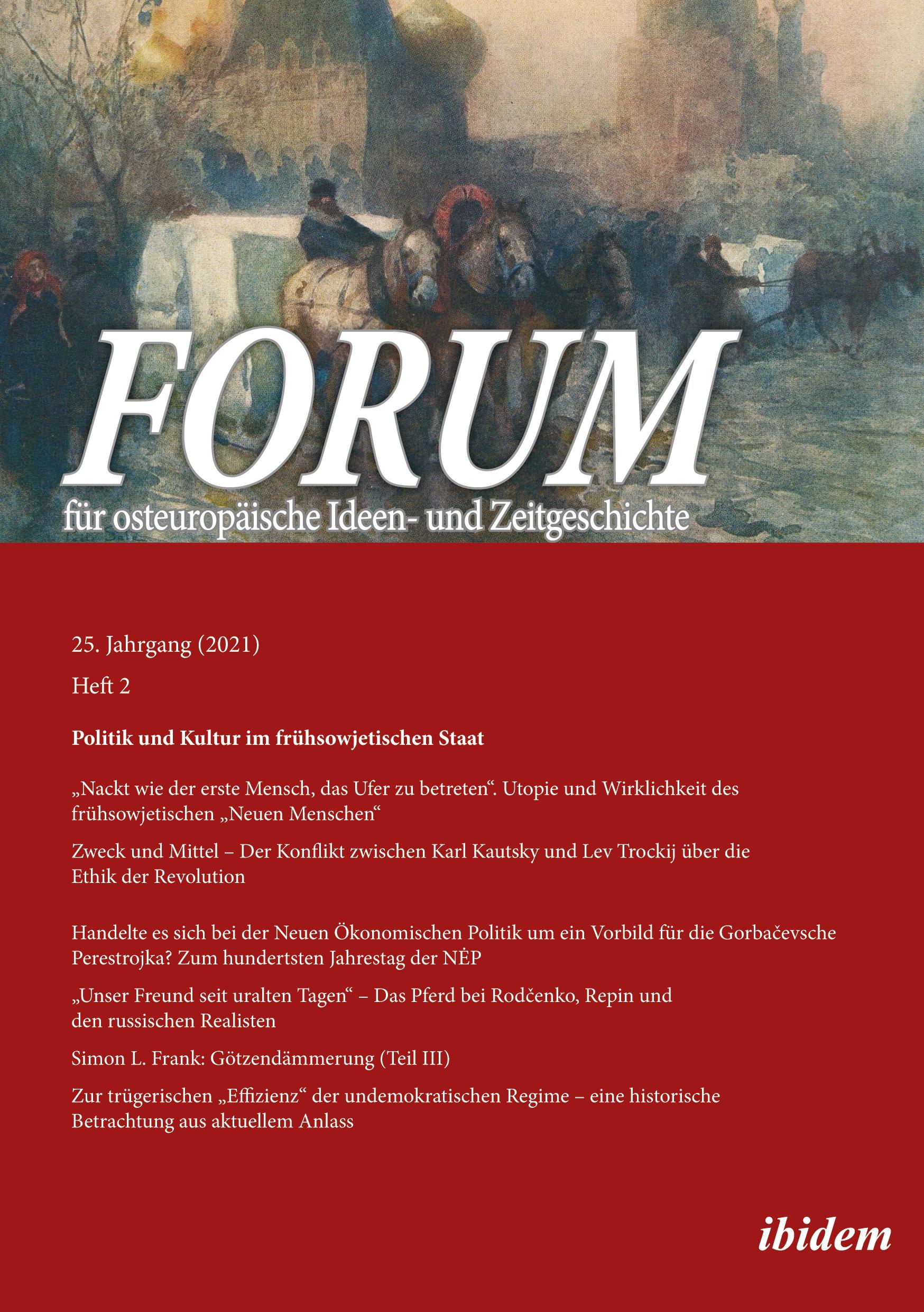 Vorderes Coverbild Forum für osteuropäische Ideen- und Zeitgeschichte