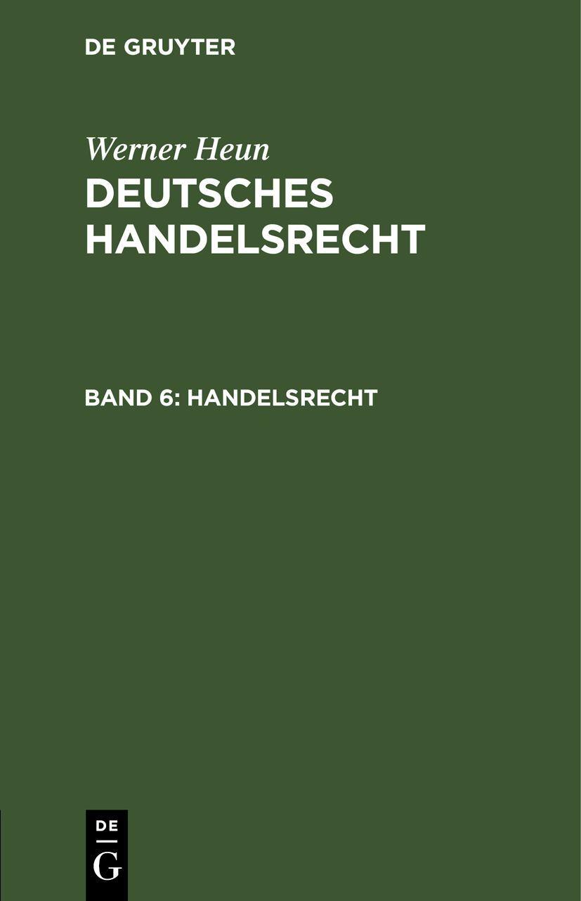 Vorderes Coverbild Handelsrecht
