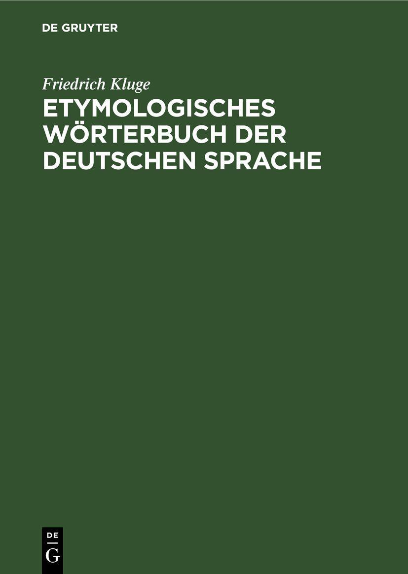 Vorderes Coverbild Etymologisches Wörterbuch der deutschen Sprache