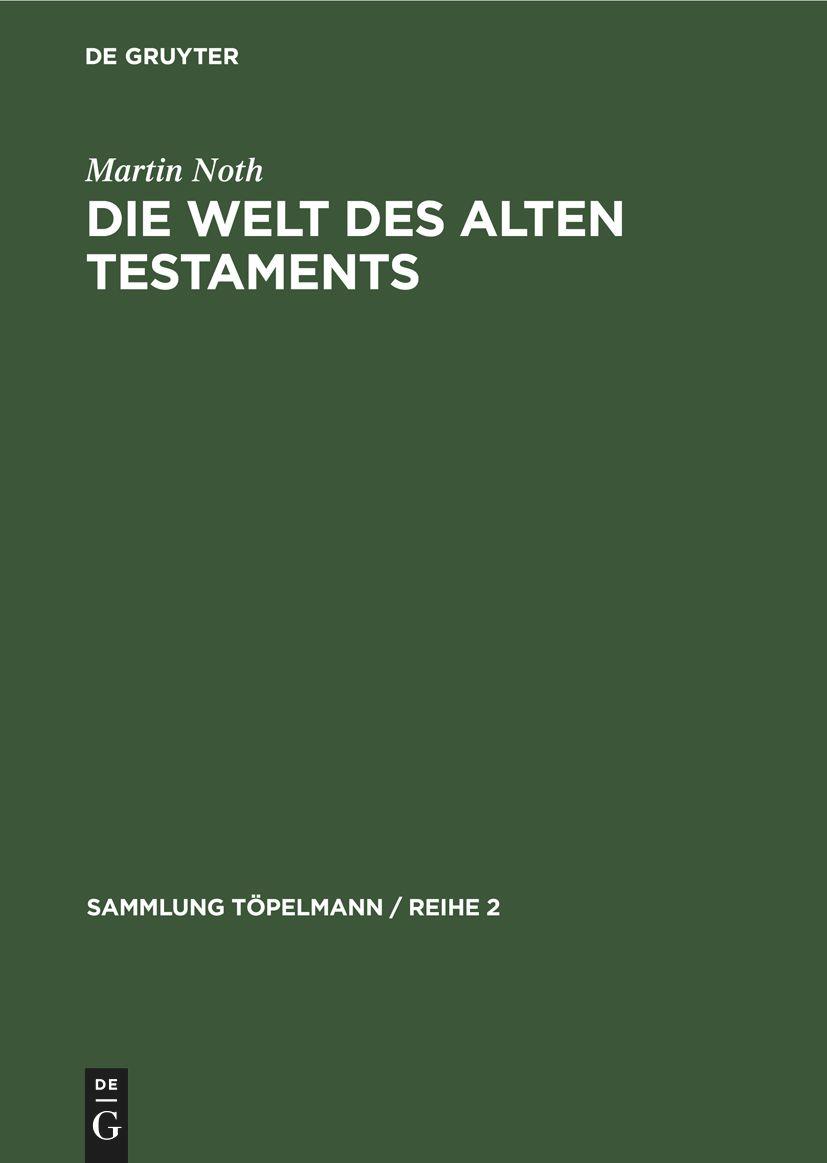 Vorderes Coverbild Die Welt des Alten Testaments