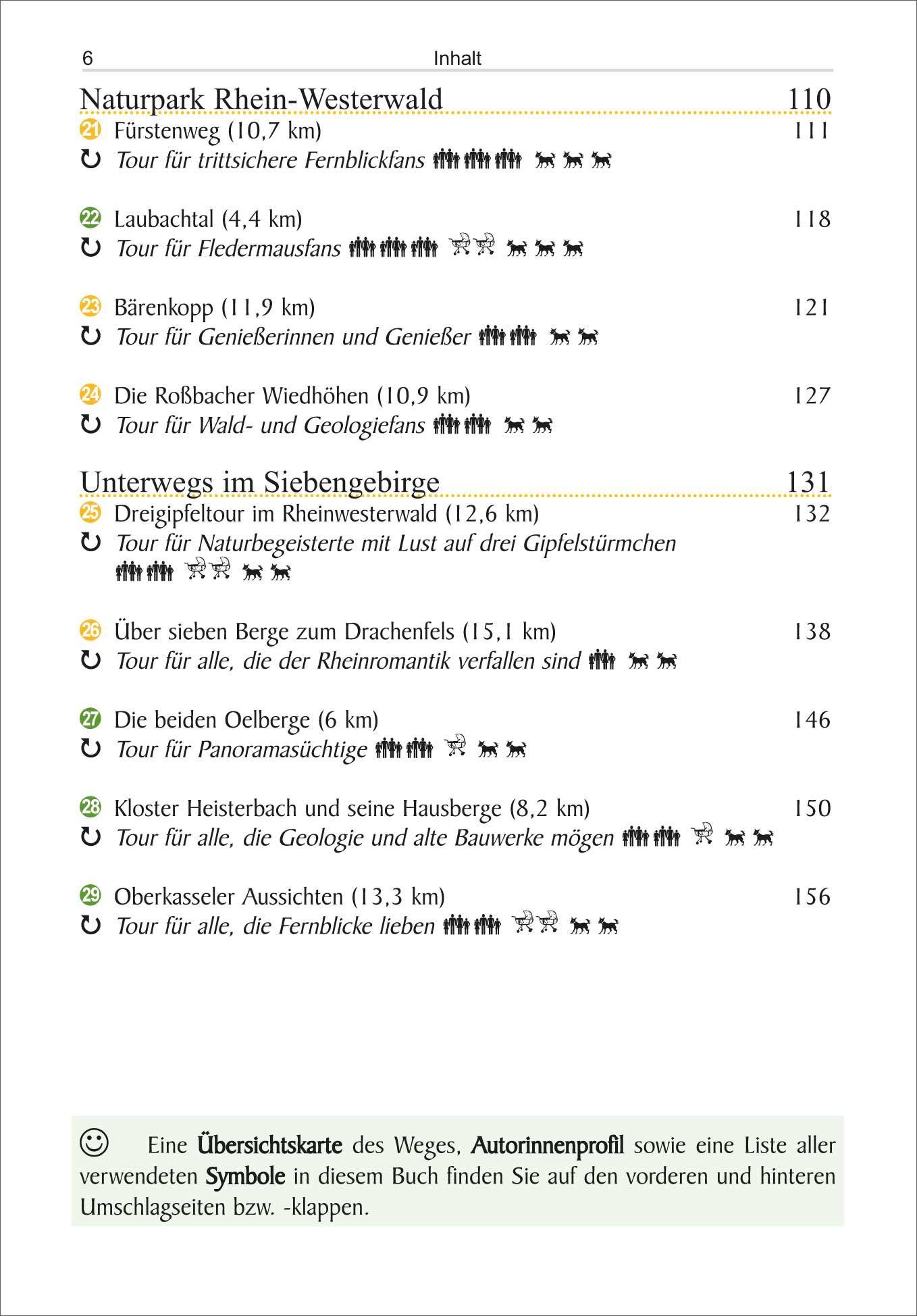 Beispielinhalt (Bild) Westerwald mit Siebengebirge 29 Touren über aussichtsreiche Höhen und durch idyllische Täler