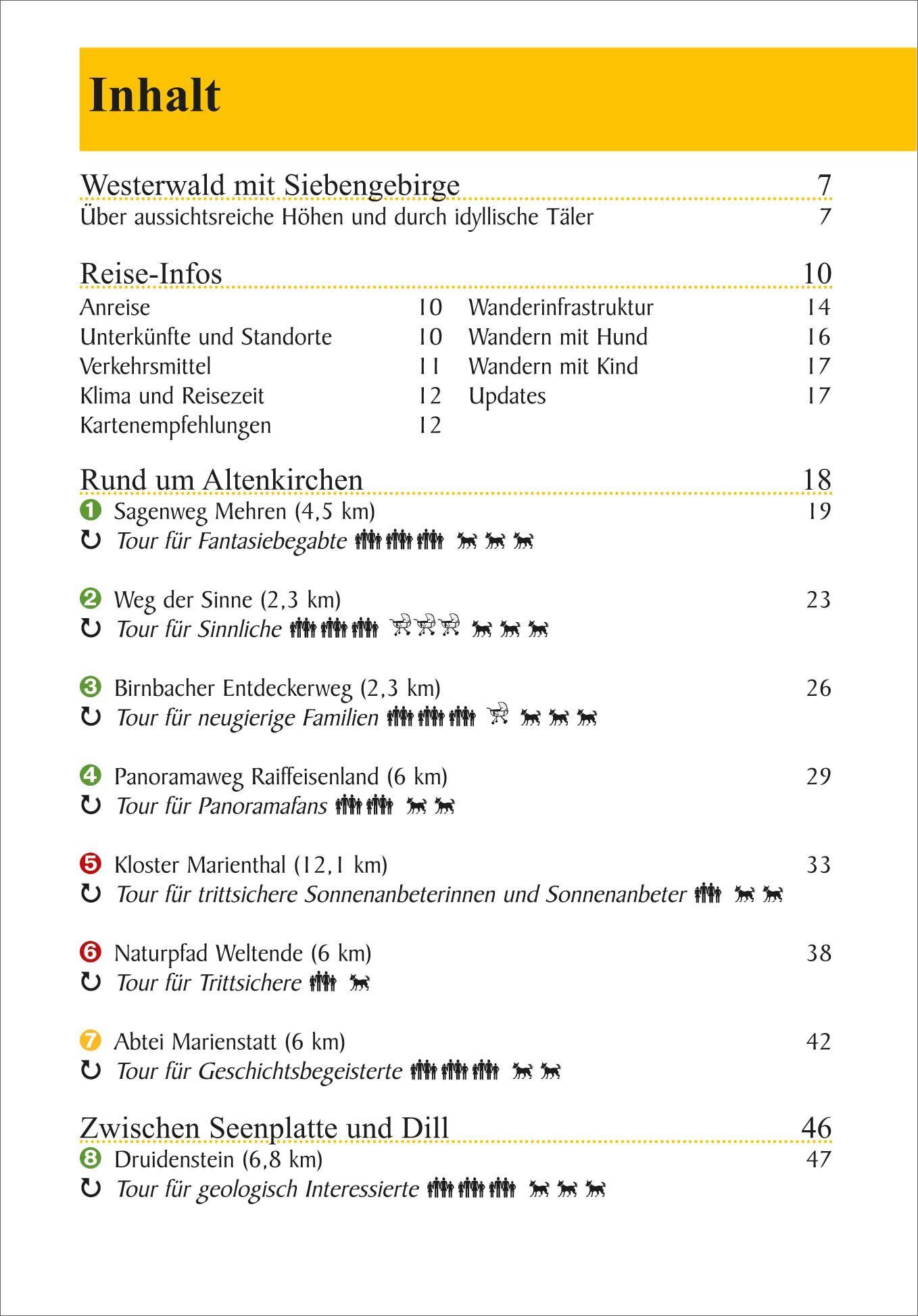 Beispielinhalt (Bild) Westerwald mit Siebengebirge 29 Touren über aussichtsreiche Höhen und durch idyllische Täler