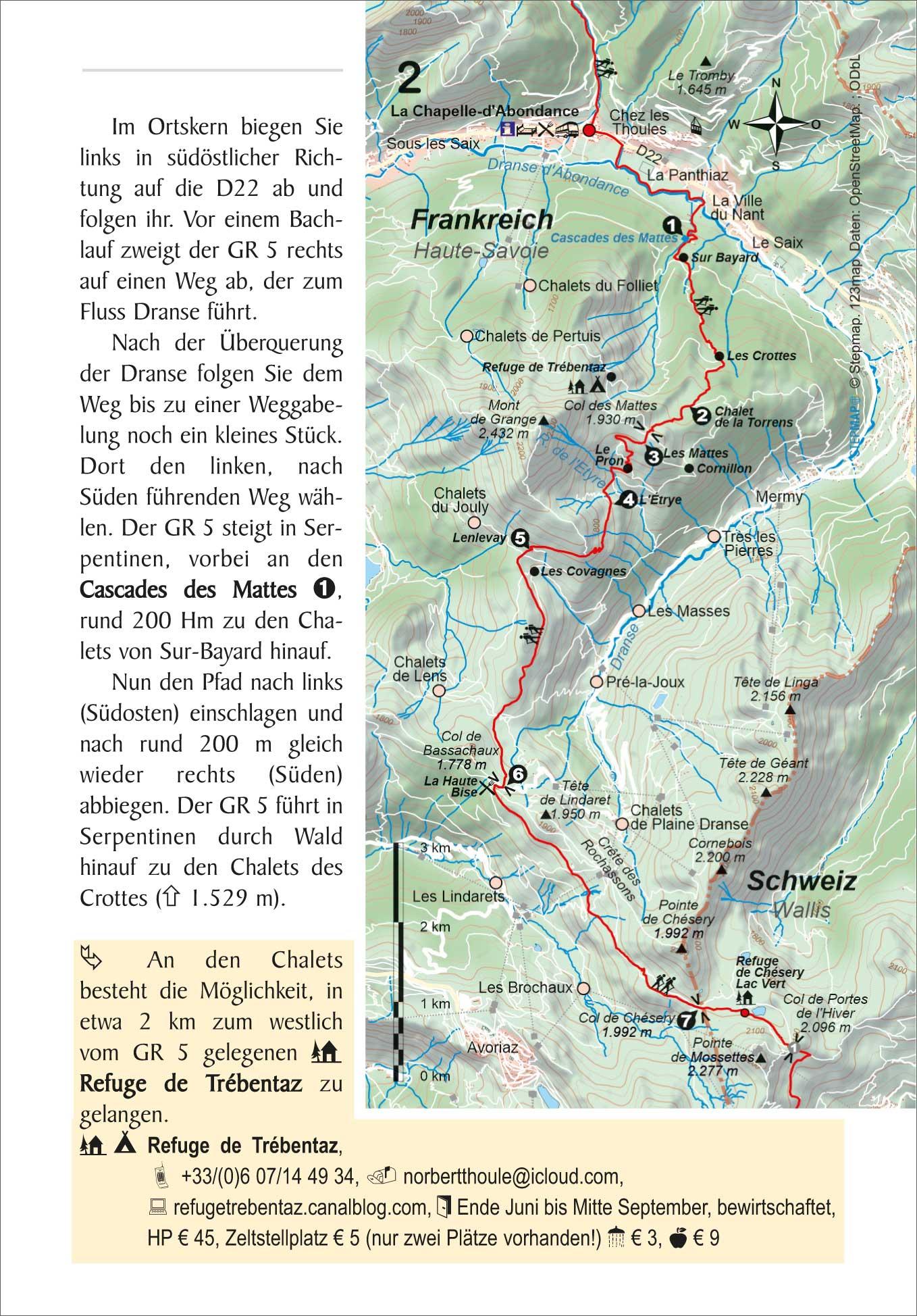 Beispielinhalt (Bild) Frankreich: GR 5 Genfersee - Nizza