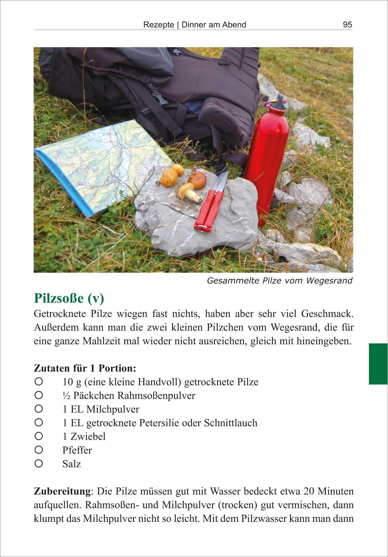 Beispielinhalt (Bild) Kochen aus Rucksack und Packtasche