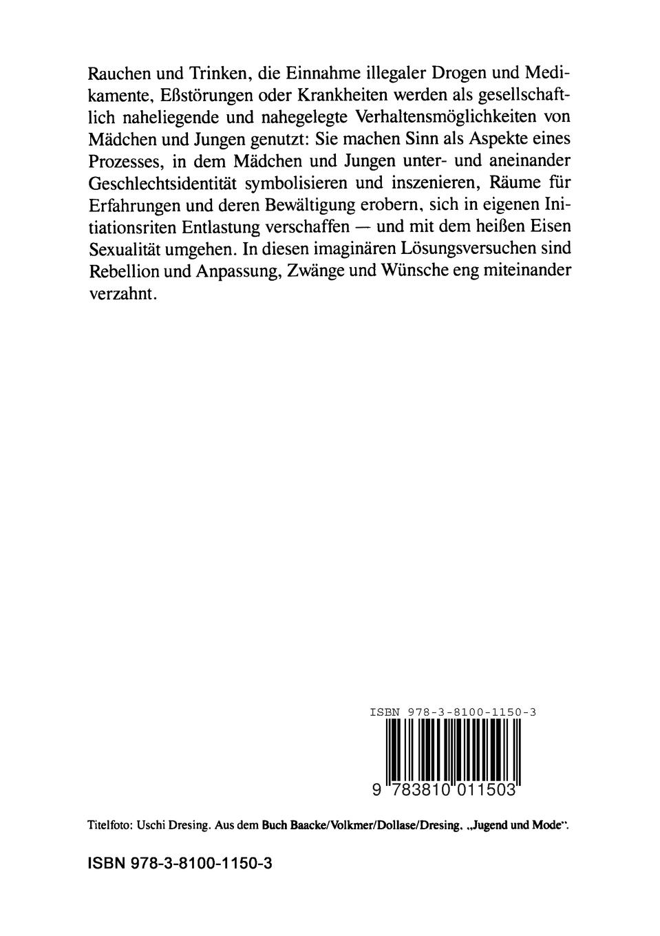 Rückseitencover Jugend, Körper und Geschlecht