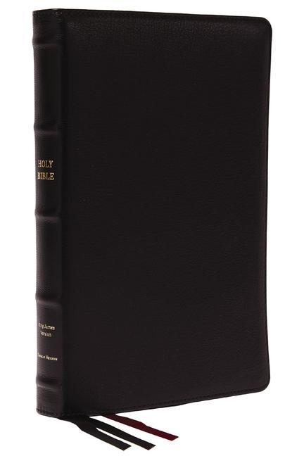 Vorderes Coverbild KJV Holy Bible: Large Print Thinline, Black Goatskin Leather, Premier Collection, Red Letter, Comfort Print (Thumb Indexed): King James Version
