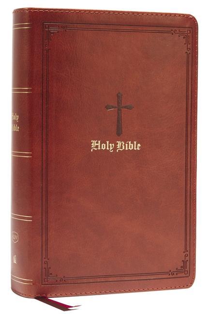 Vorderes Coverbild KJV Holy Bible: Large Print Single-Column with 43,000 End-Of-Verse Cross References, Brown Leathersoft, Personal Size, Red Letter, Comfort Print: King James Version