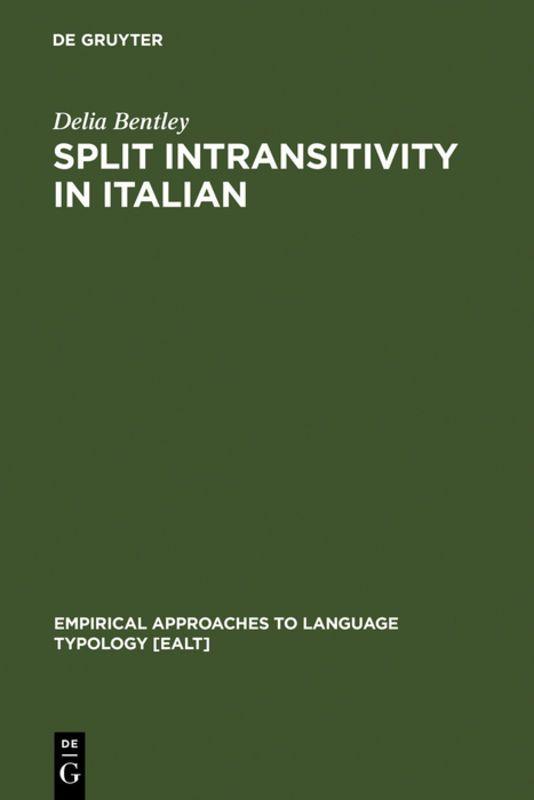 Vorderes Coverbild Split Intransitivity in Italian