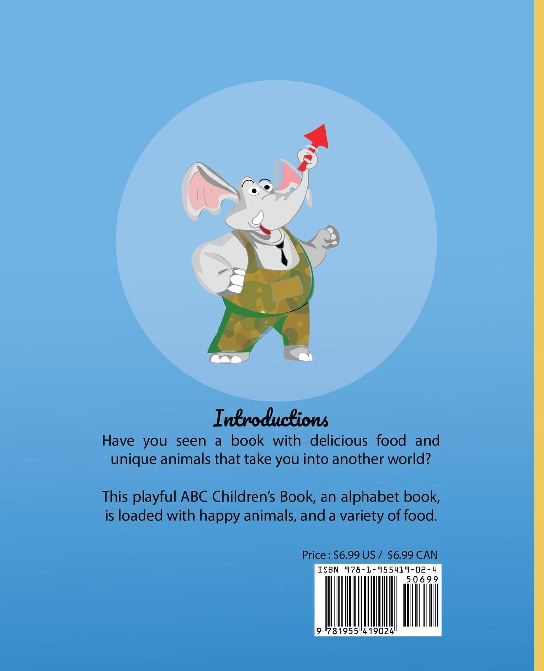 Rückseitencover ABC Word Book- Children's Picture Book | Food and Animals | by James E Benedict