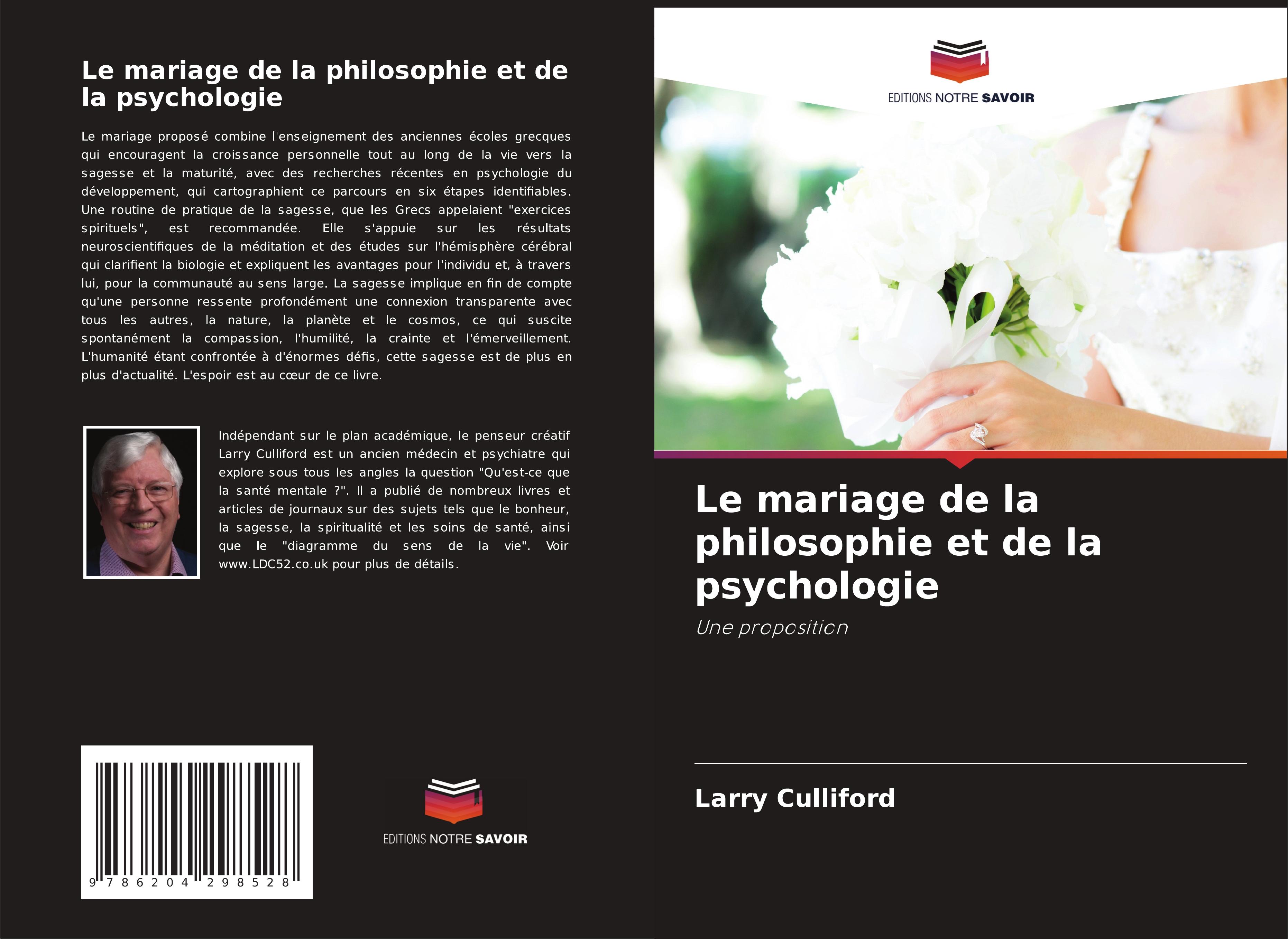 Vorderes Coverbild Le mariage de la philosophie et de la psychologie