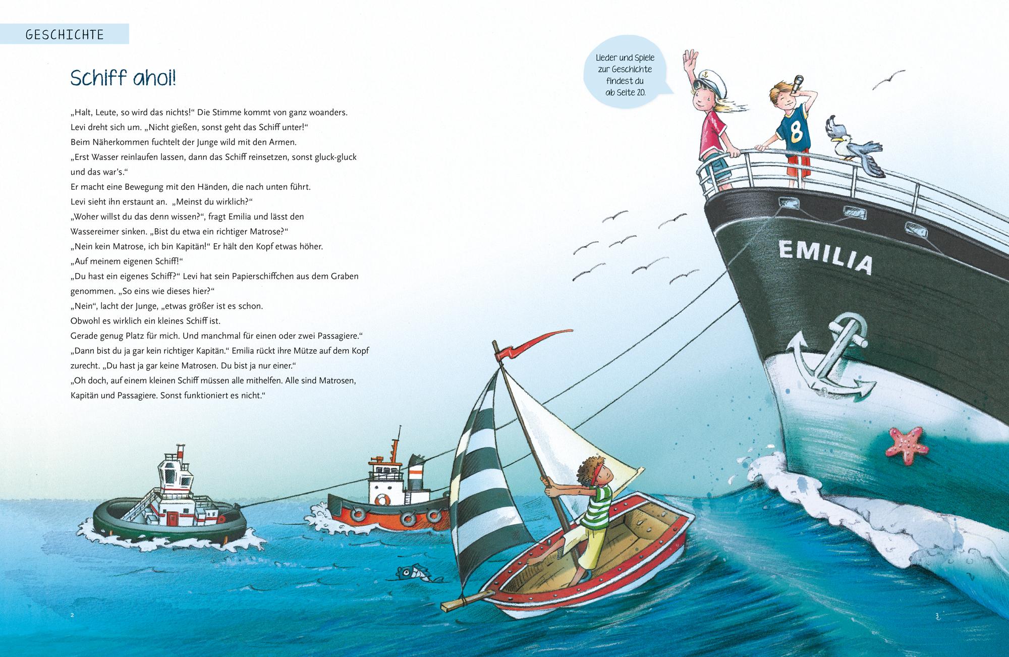 Beispielinhalt (Bild) Über das Meer