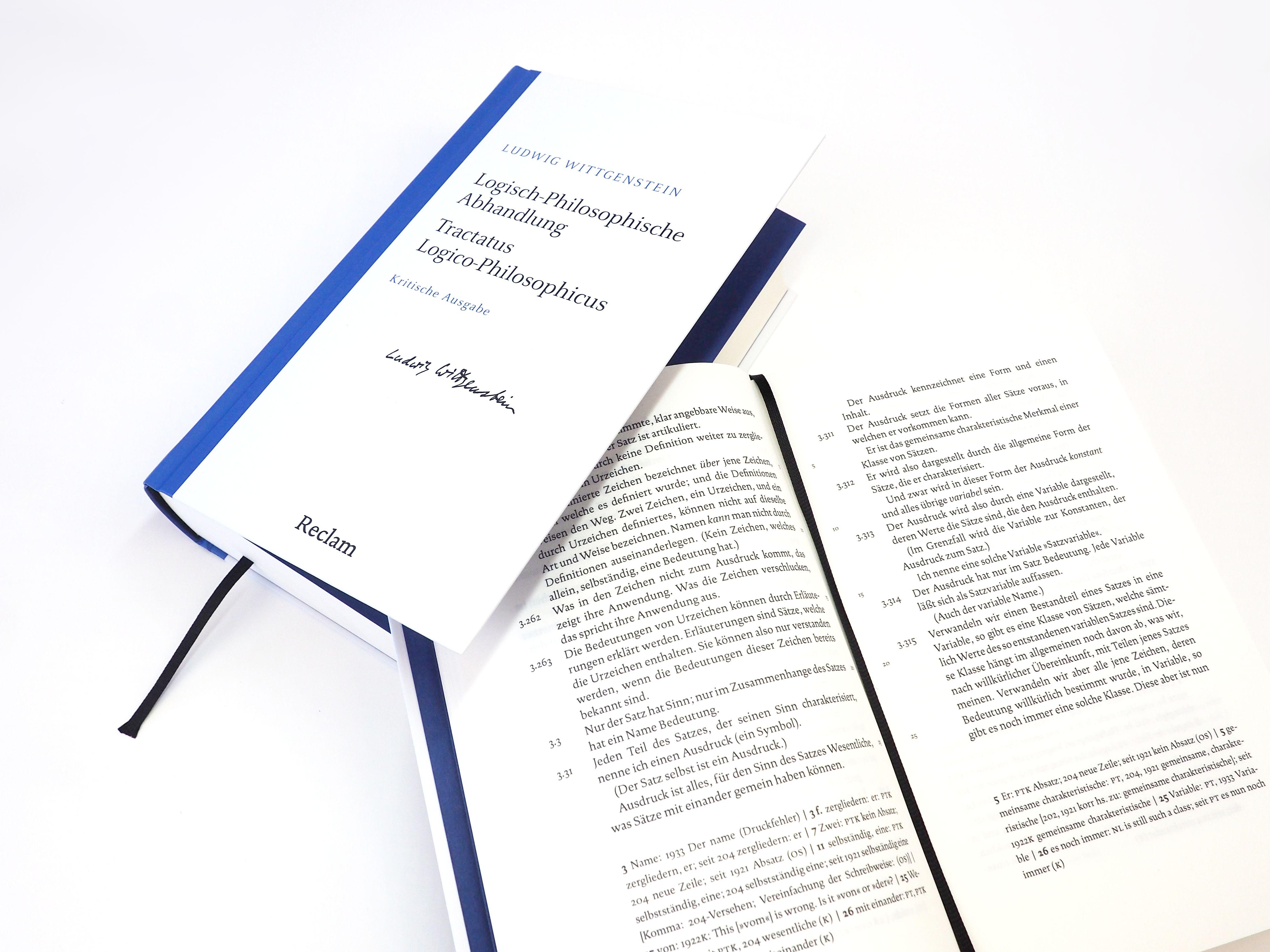 Beispielinhalt (Bild) Logisch-Philosophische Abhandlung · Tractatus Logico-Philosophicus. Kritische Ausgabe