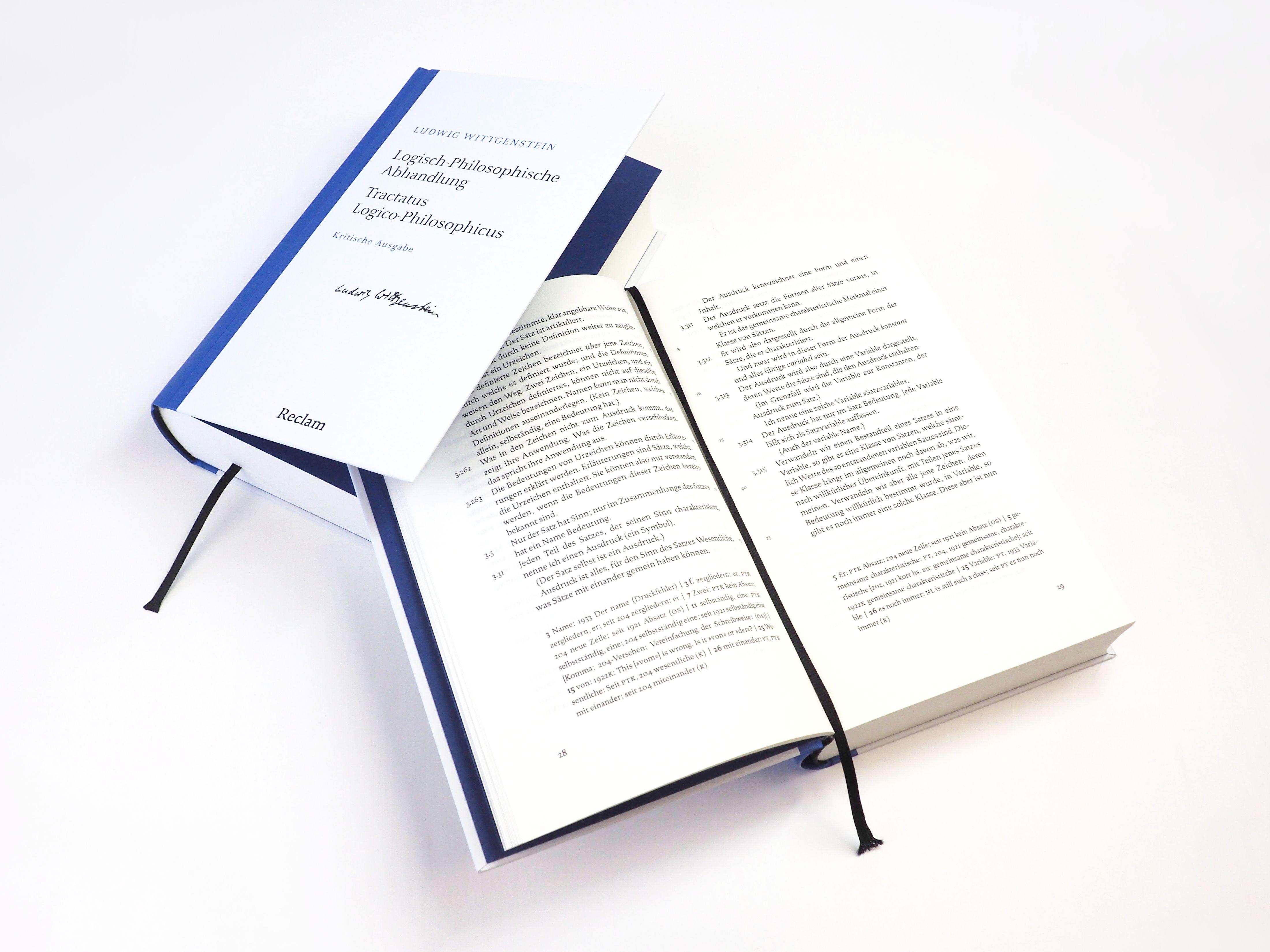 Beispielinhalt (Bild) Logisch-Philosophische Abhandlung · Tractatus Logico-Philosophicus. Kritische Ausgabe