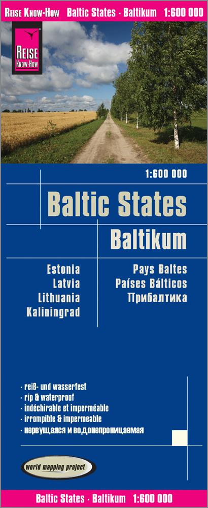 Vorderes Coverbild Reise Know-How Landkarte Baltikum / Baltic States (1:600.000) : Estland, Lettland, Litauen und Region Kaliningrad