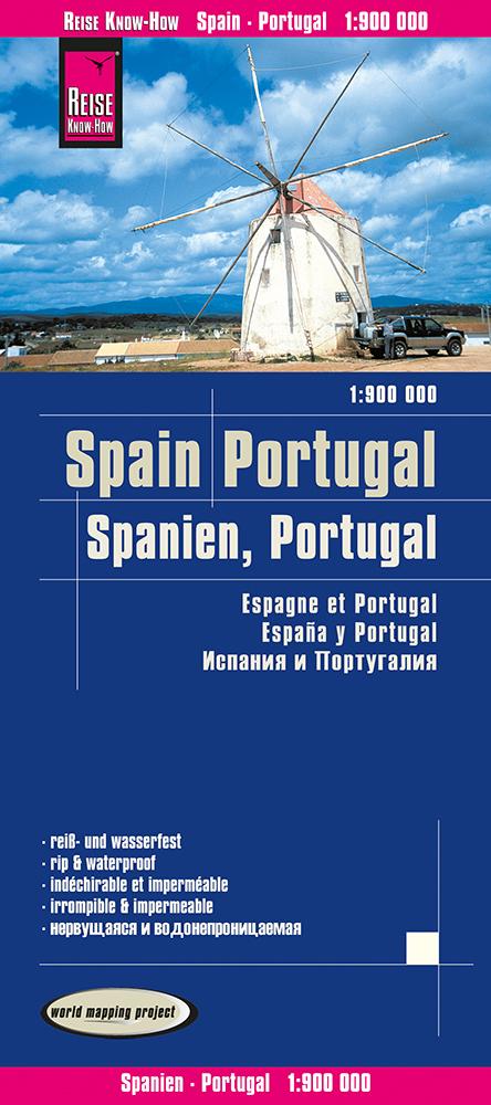 Vorderes Coverbild Reise Know-How Landkarte Spanien, Portugal 1:900.000