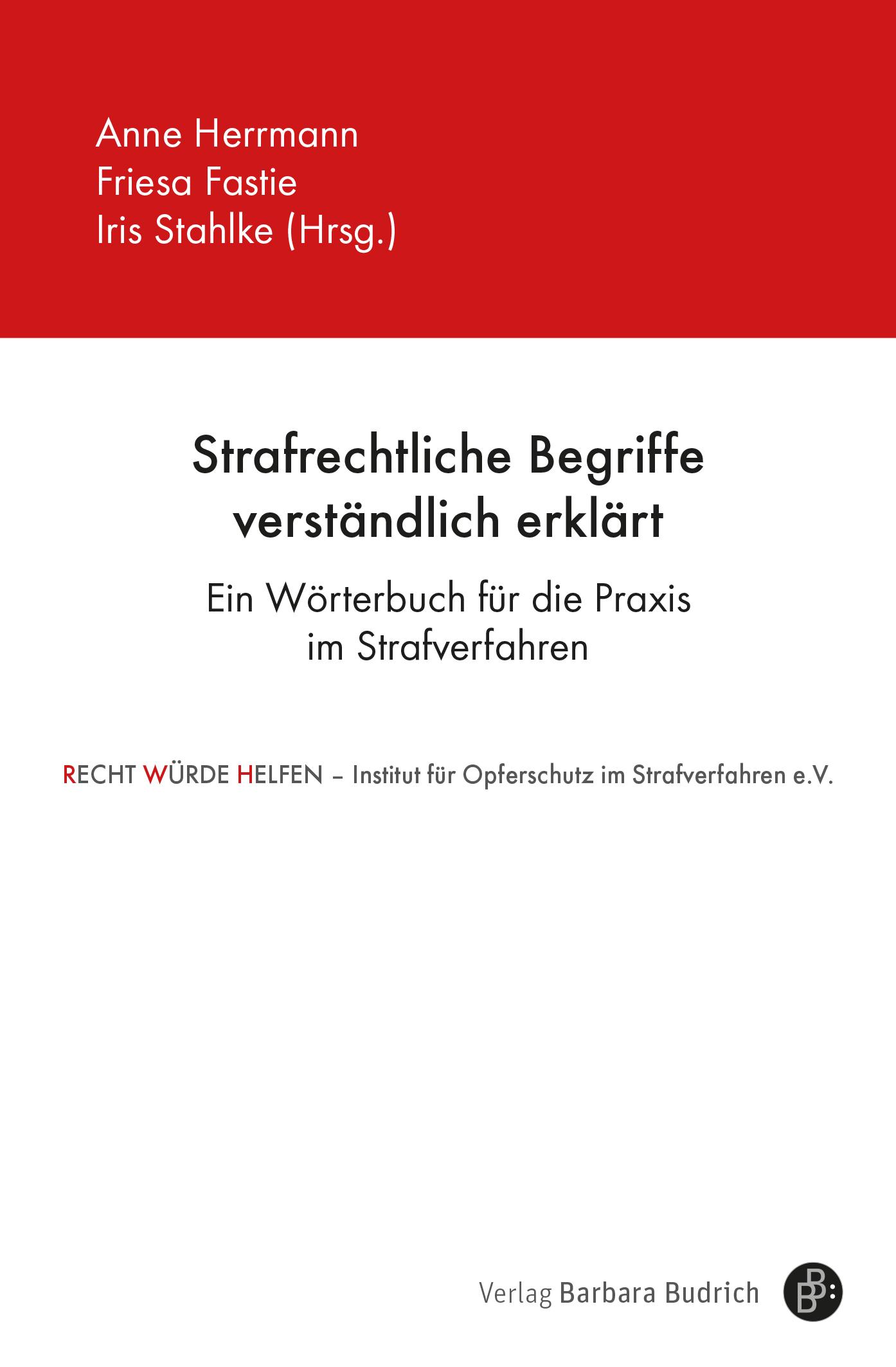 Vorderes Coverbild Strafrechtliche Begriffe verständlich erklärt