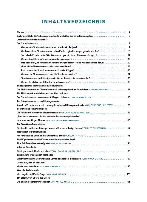Beispielinhalt (Bild) Situationsansatz in der Kita