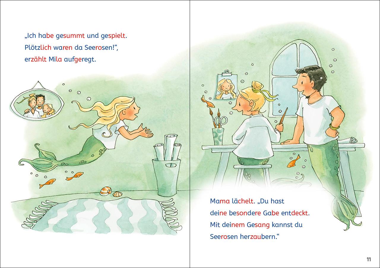 Beispielinhalt (Bild) Leselöwen Lesetraining 1. Klasse - Das Geheimnis des Meermädchens