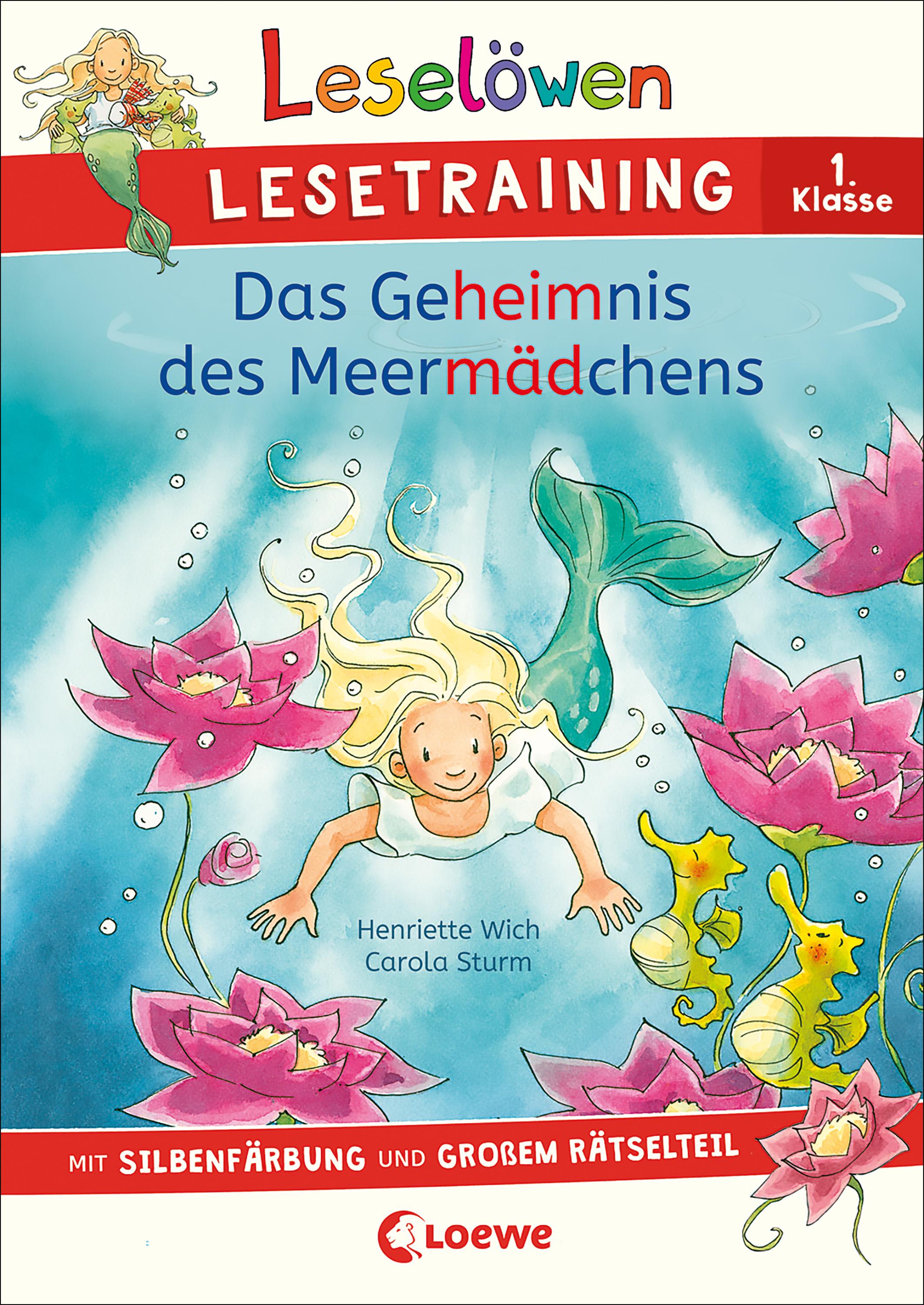 Vorderes Coverbild Leselöwen Lesetraining 1. Klasse - Das Geheimnis des Meermädchens