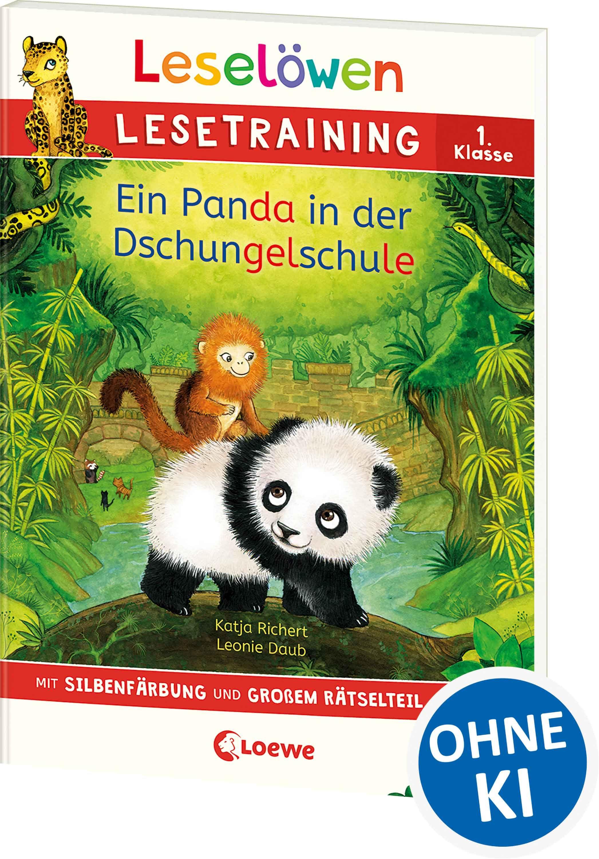 Vorderes Coverbild Leselöwen Lesetraining 1. Klasse - Ein Panda in der Dschungelschule
