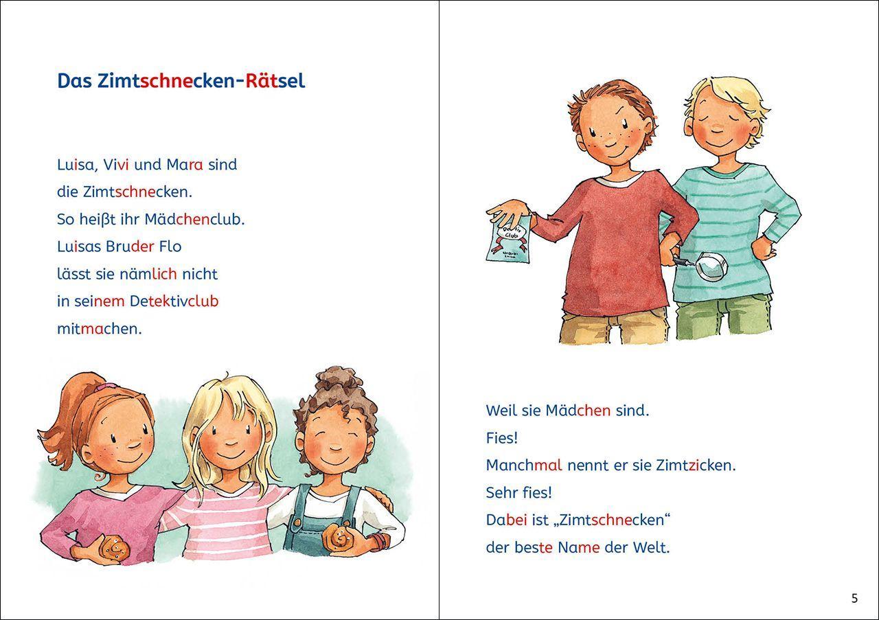 Beispielinhalt (Bild) Leselöwen Lesetraining 2. Klasse - Ein Fall für die Mädchenbande
