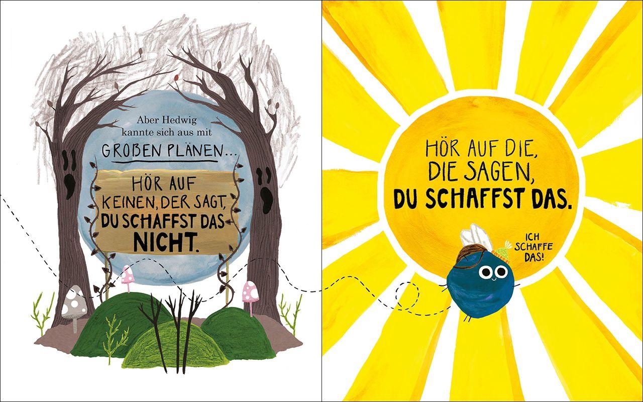 Beispielinhalt (Bild) Hedwig will hoch hinaus - Eine Geschichte über den Glauben an sich selbst