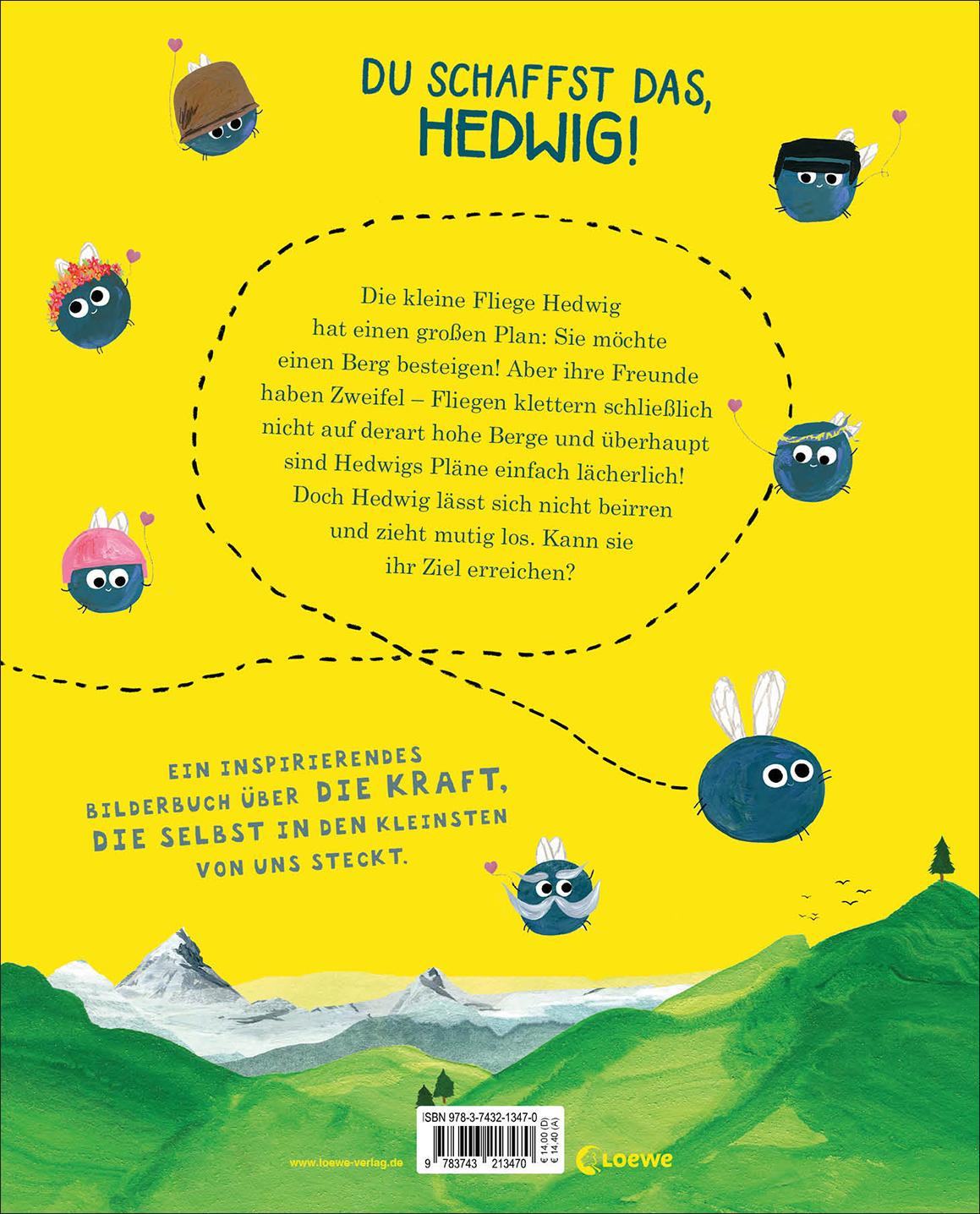 Rückseitencover Hedwig will hoch hinaus - Eine Geschichte über den Glauben an sich selbst