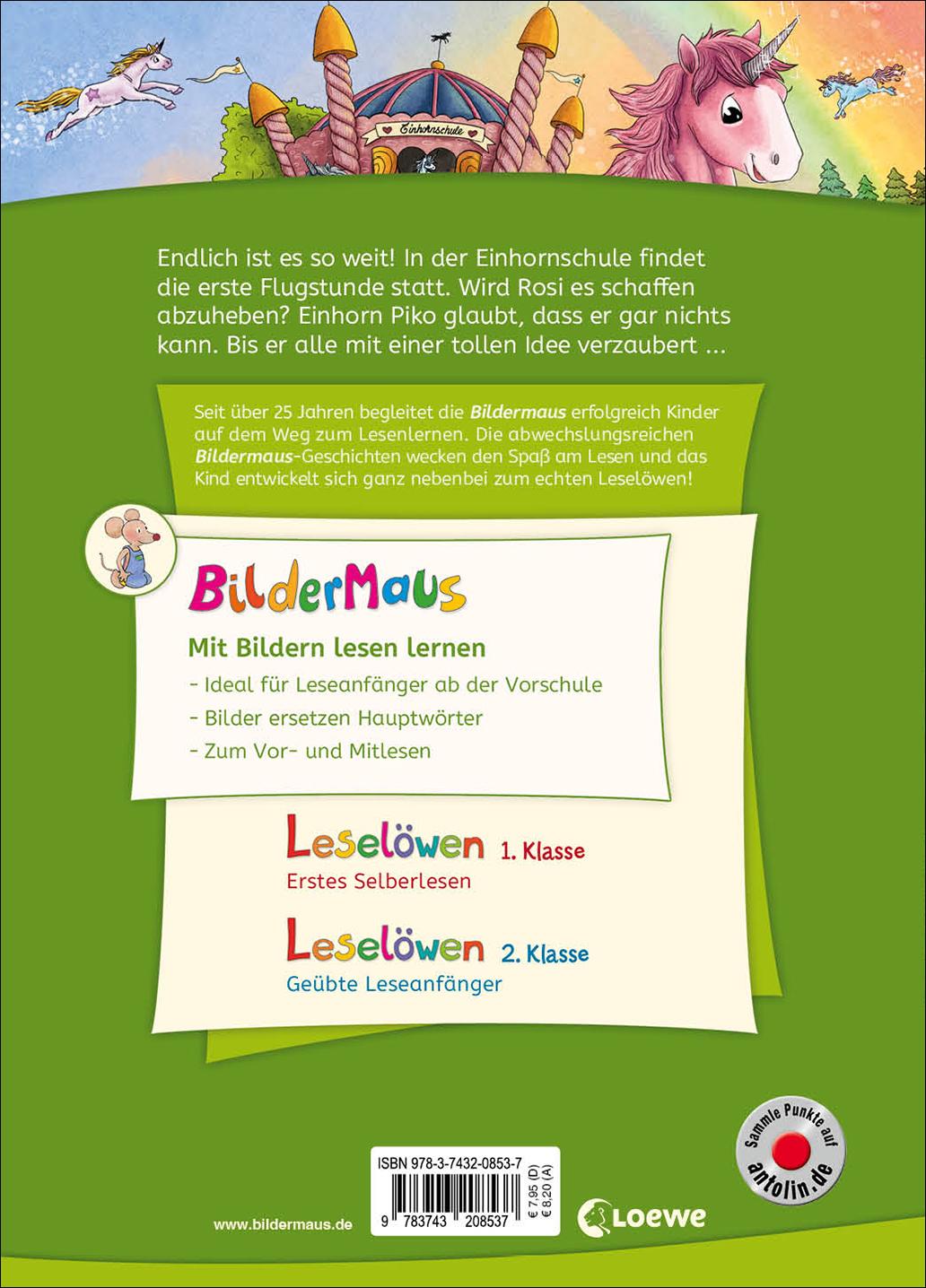 Rückseitencover Bildermaus - Geschichten aus der Einhornschule