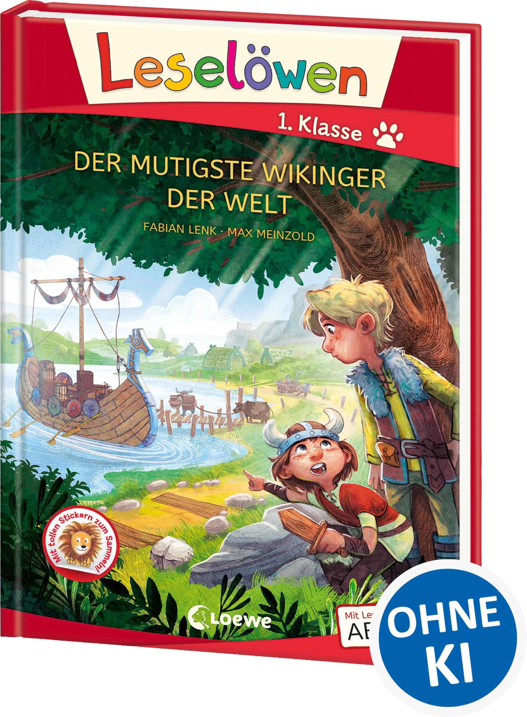 Vorderes Coverbild Leselöwen 1. Klasse - Der mutigste Wikinger der Welt (Großbuchstabenausgabe)