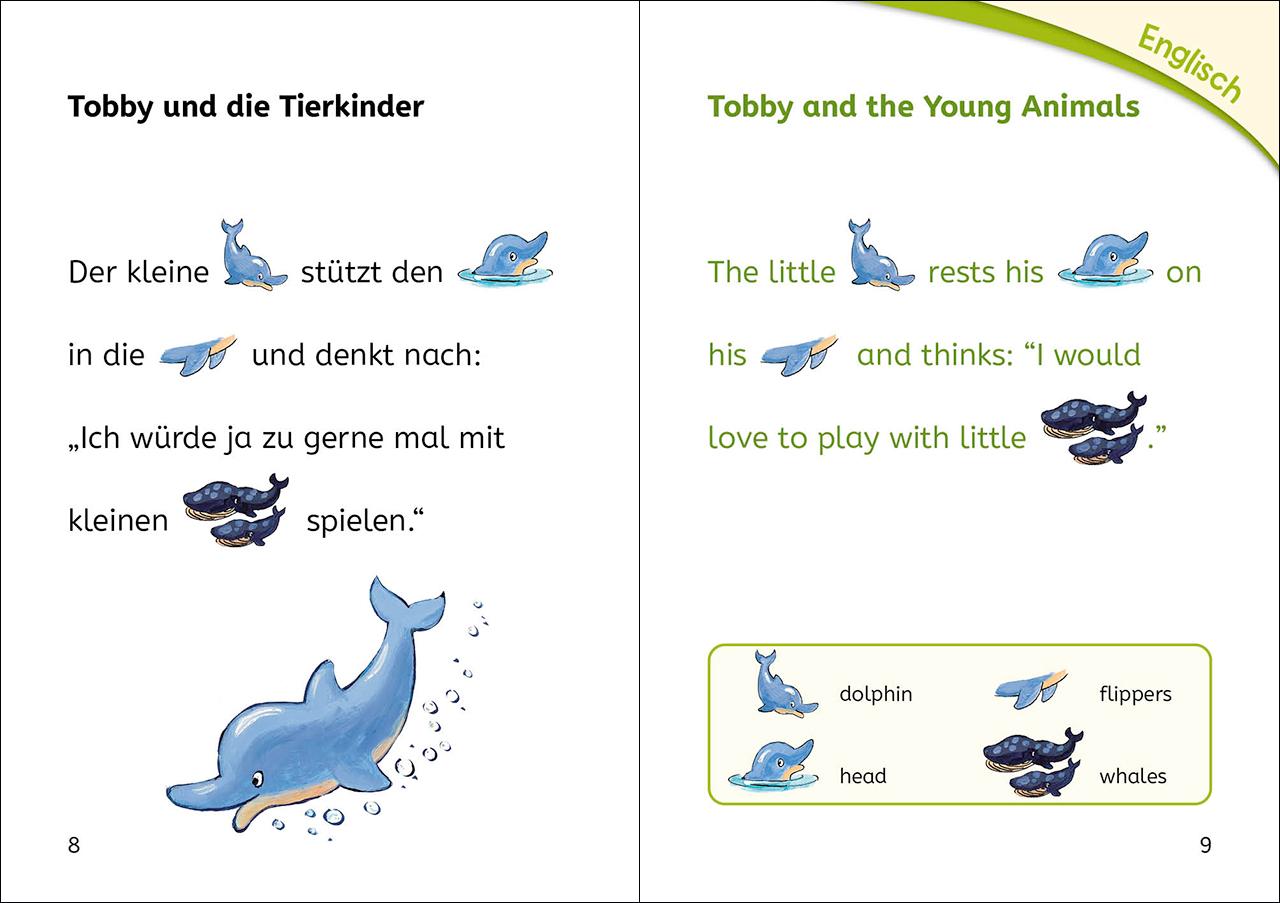 Beispielinhalt (Bild) Bildermaus - Mit Bildern Englisch lernen - Delfingeschichten - Dolphin Stories