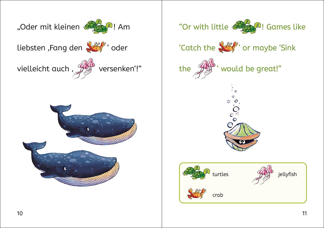 Beispielinhalt (Bild) Bildermaus - Mit Bildern Englisch lernen - Delfingeschichten - Dolphin Stories