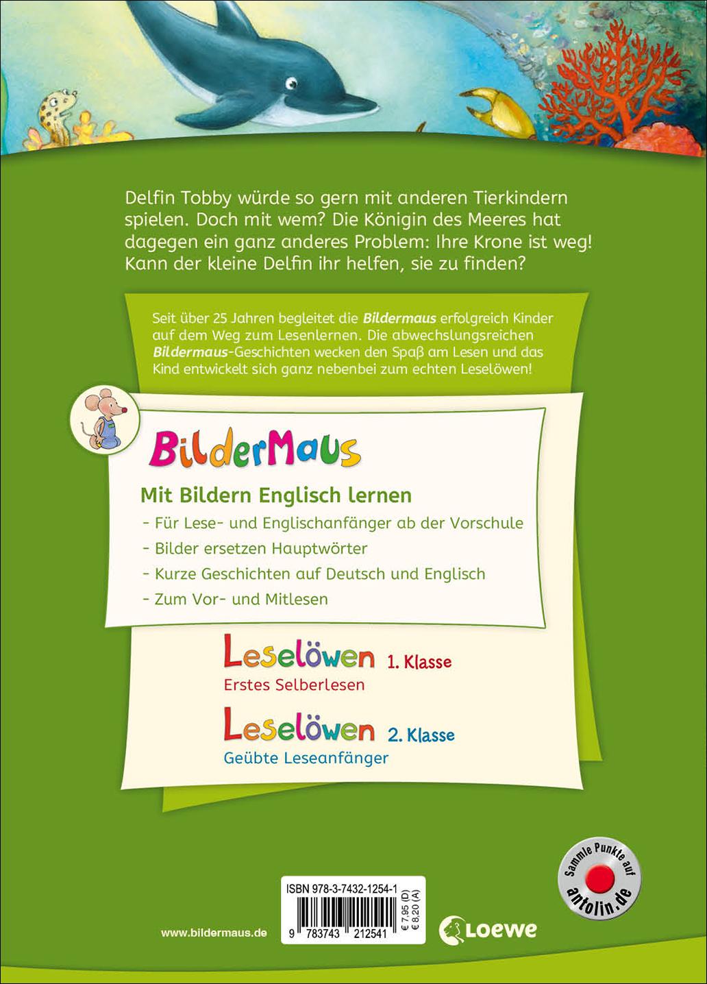 Rückseitencover Bildermaus - Mit Bildern Englisch lernen - Delfingeschichten - Dolphin Stories