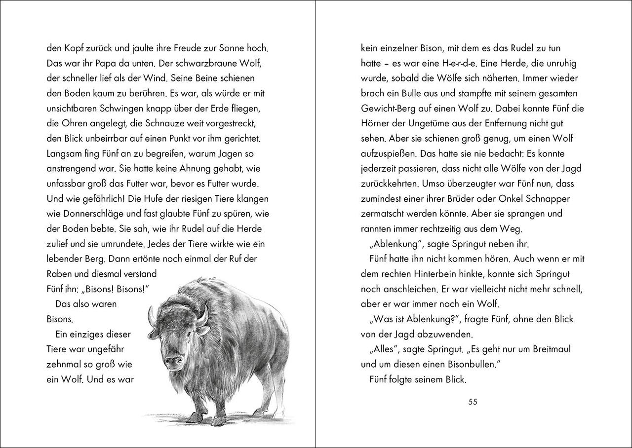 Beispielinhalt (Bild) Das geheime Leben der Tiere (Wald, Band 1) - Die weiße Wölfin