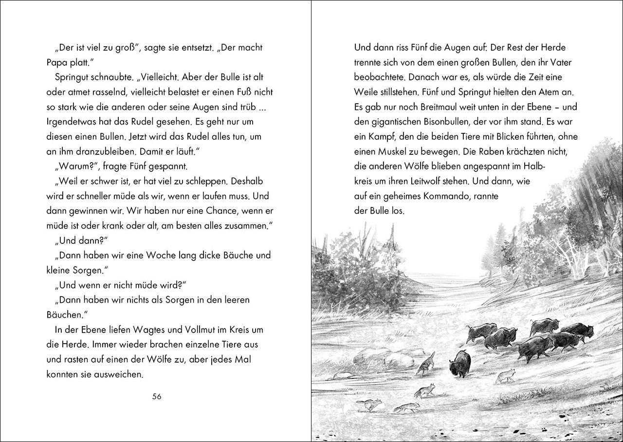 Beispielinhalt (Bild) Das geheime Leben der Tiere (Wald, Band 1) - Die weiße Wölfin