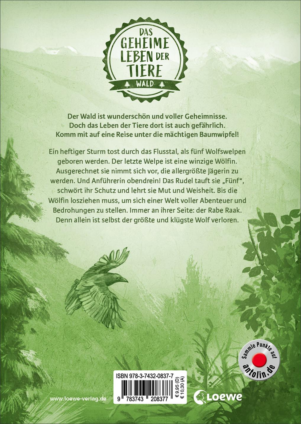 Rückseitencover Das geheime Leben der Tiere (Wald, Band 1) - Die weiße Wölfin