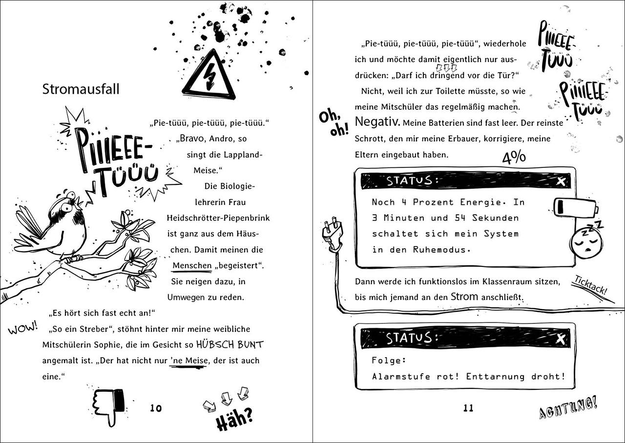 Beispielinhalt (Bild) Andro, streng geheim! (Band 2) - Emotionen und andere Störfaktoren