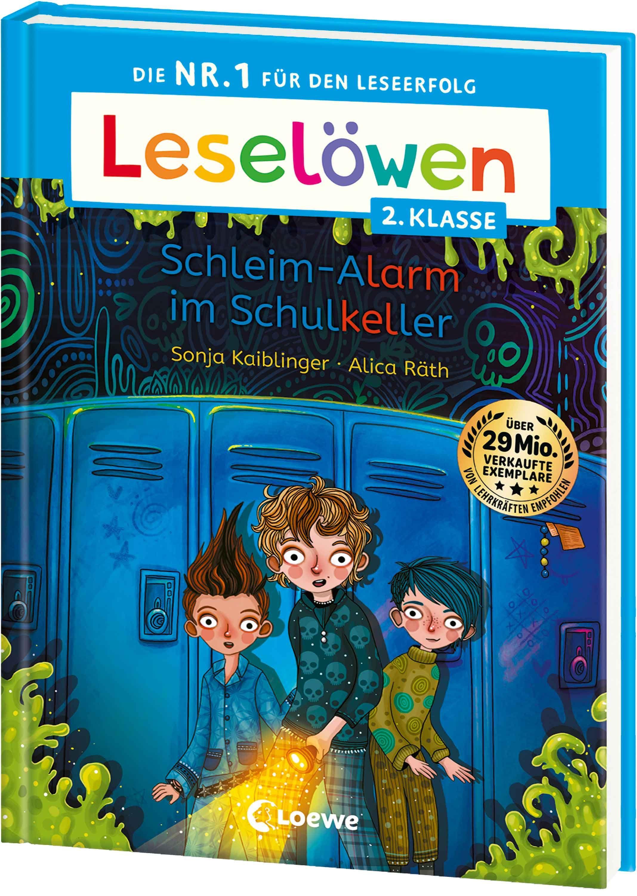 Vorderes Coverbild Leselöwen 2. Klasse - Schleim-Alarm im Schulkeller