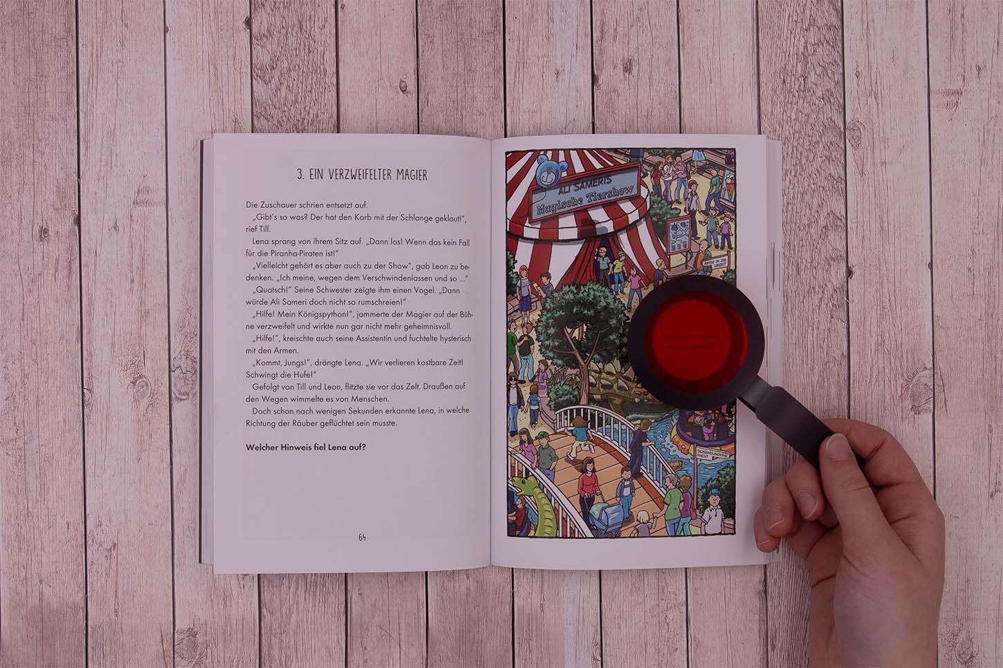 Beispielinhalt (Bild) Findest du die Spur? - Der große Brand