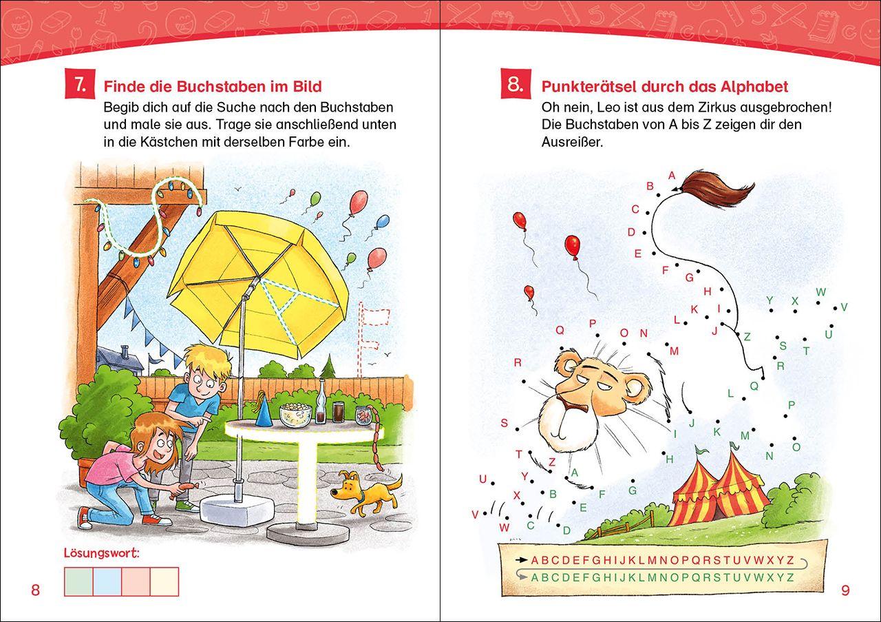 Beispielinhalt (Bild) Leselöwen Rätsel-Rallye für Erstleser - 1. Klasse (Hellblau)