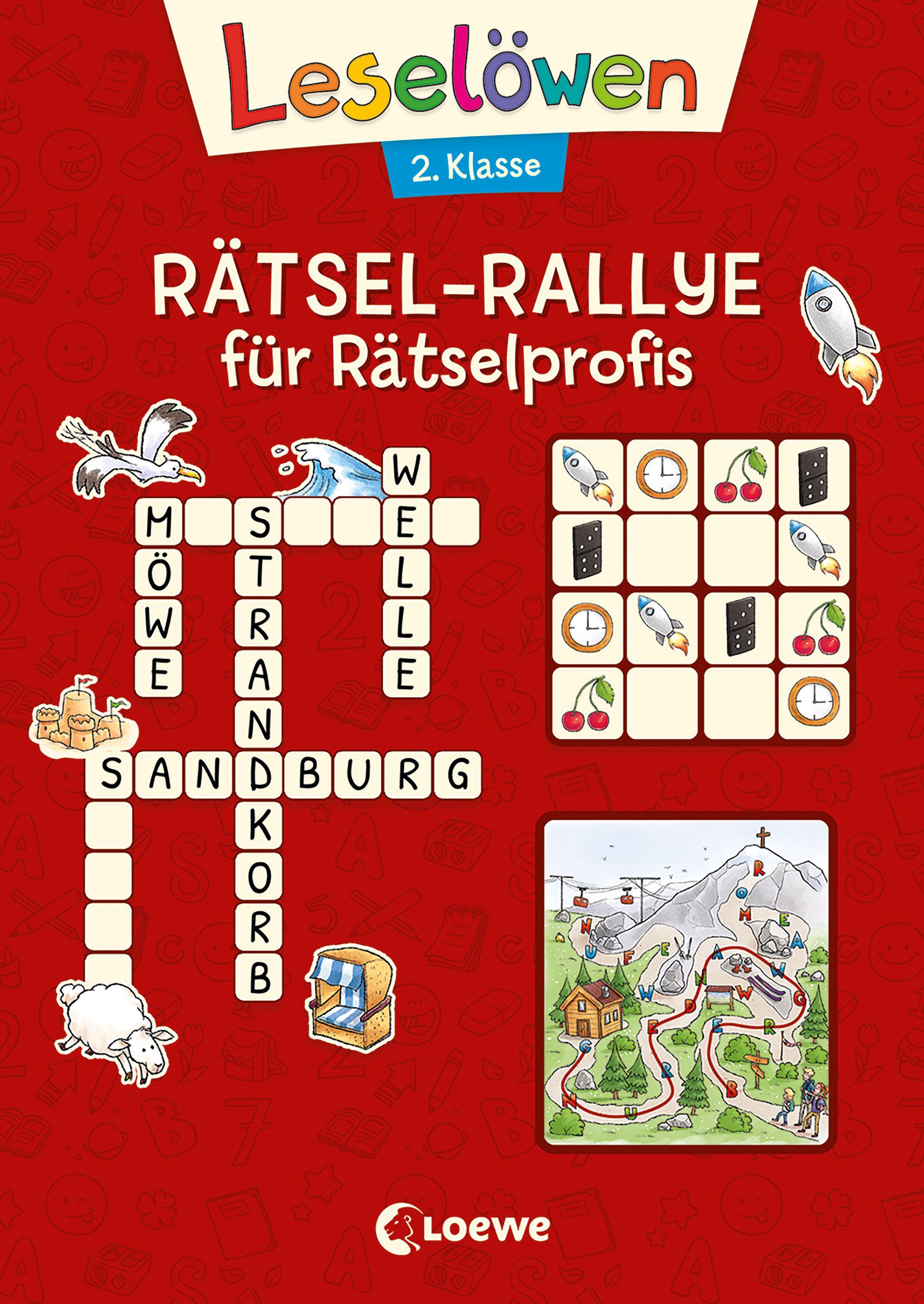 Vorderes Coverbild Leselöwen Rätsel-Rallye für Leseprofis - 2. Klasse (Rot)
