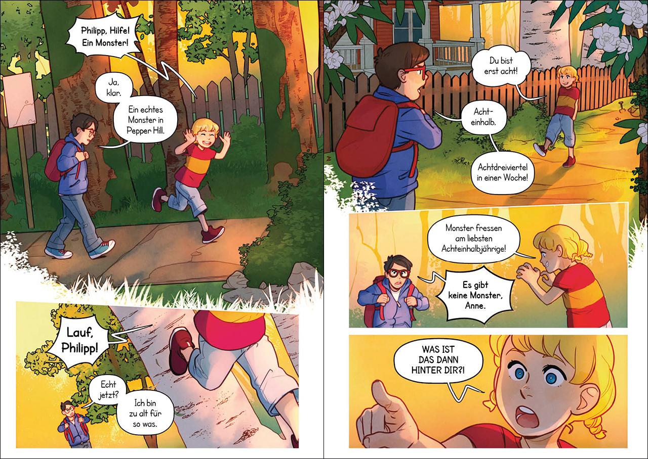 Beispielinhalt (Bild) Das magische Baumhaus (Comic-Buchreihe, Band 1) - Im Tal der Dinosaurier
