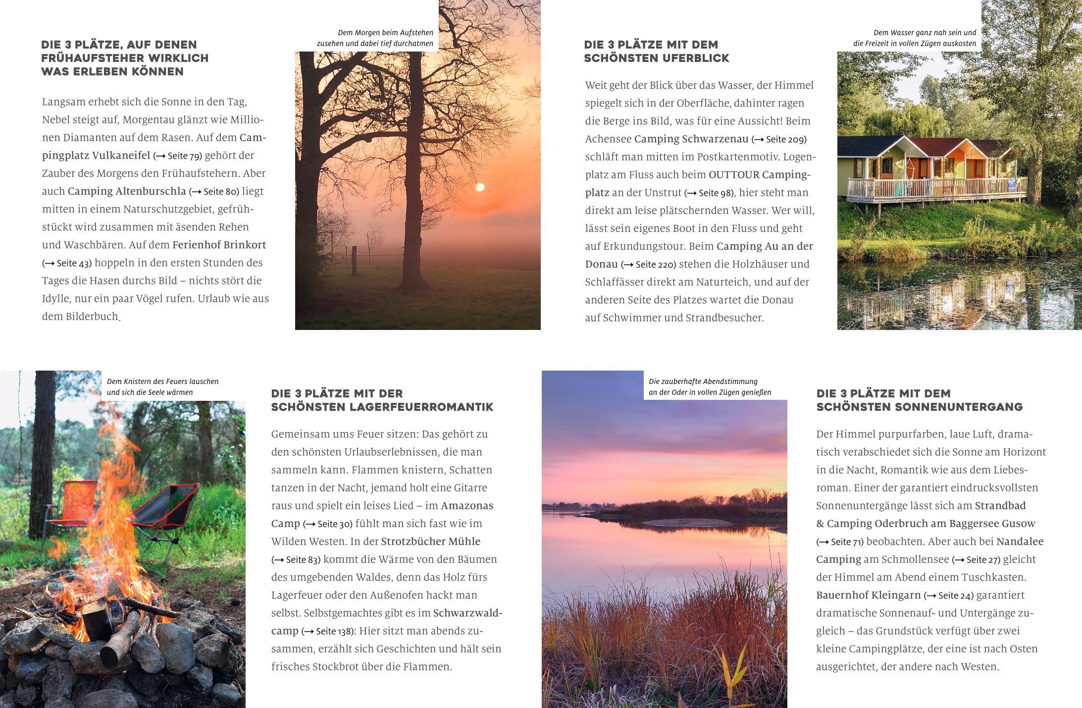 Beispielinhalt (Bild) Yes we camp! Secret Campsites